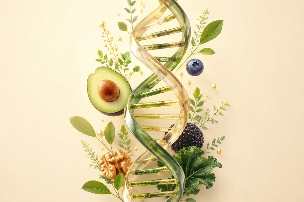 Representação de DNA associada à nutrição personalizada